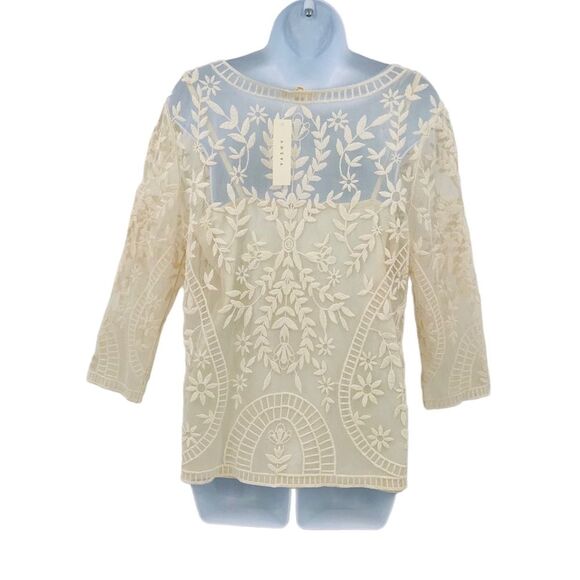 Adiva Embroidered Mesh Lace Top with Cami Sz. L NWT Fairycore - Picture 3 of 11